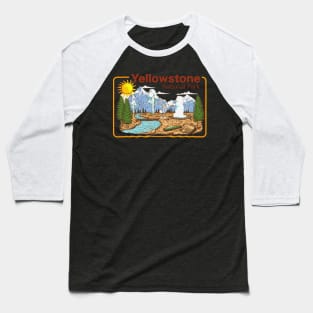 Unveiling Nature's Majesty: Journey Through Yellowstone National Park Baseball T-Shirt